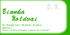 bianka moldvai business card